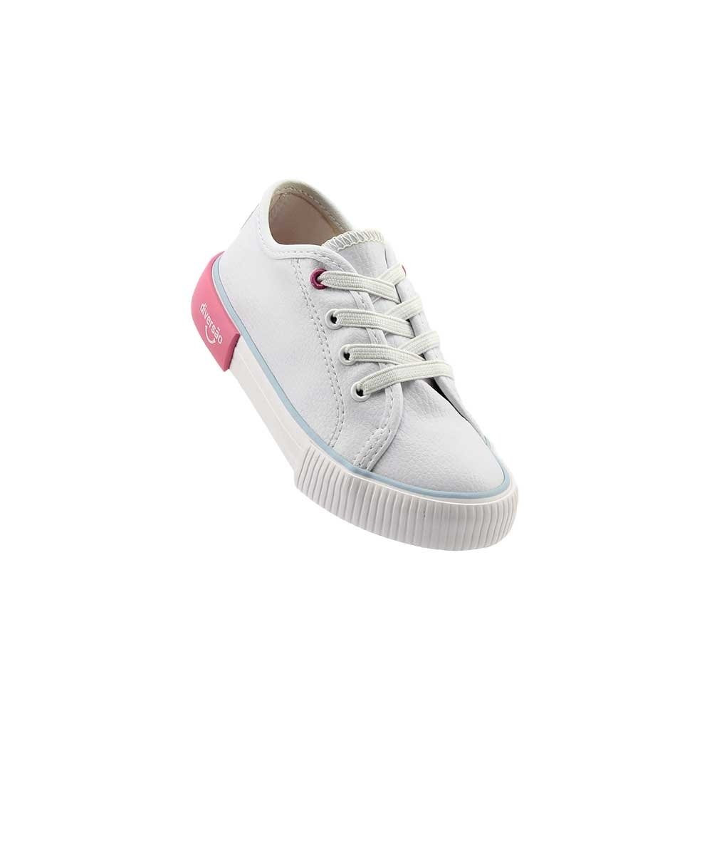 Tênis Infantil Diversão Mini Casey Di2352 Branco Branco 2