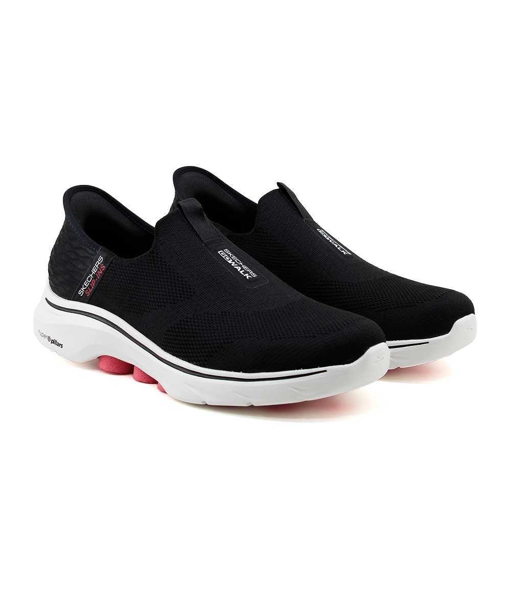 Tênis Masculino Skechers Go Walk 7 Slip In Preto/Branco Preto 2