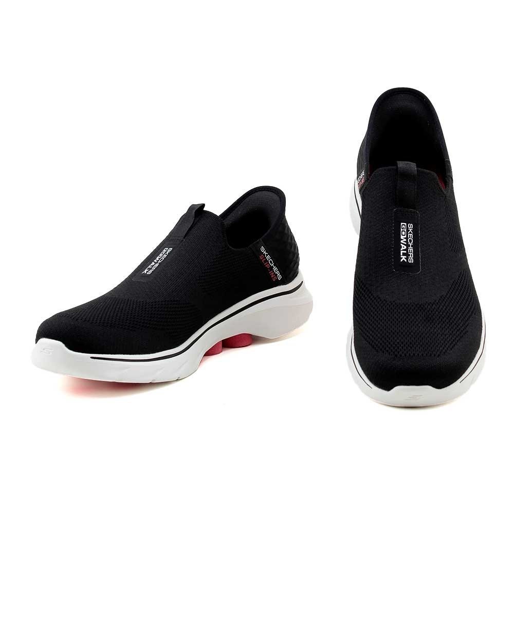 Tênis Masculino Skechers Go Walk 7 Slip In Preto/Branco Preto 3