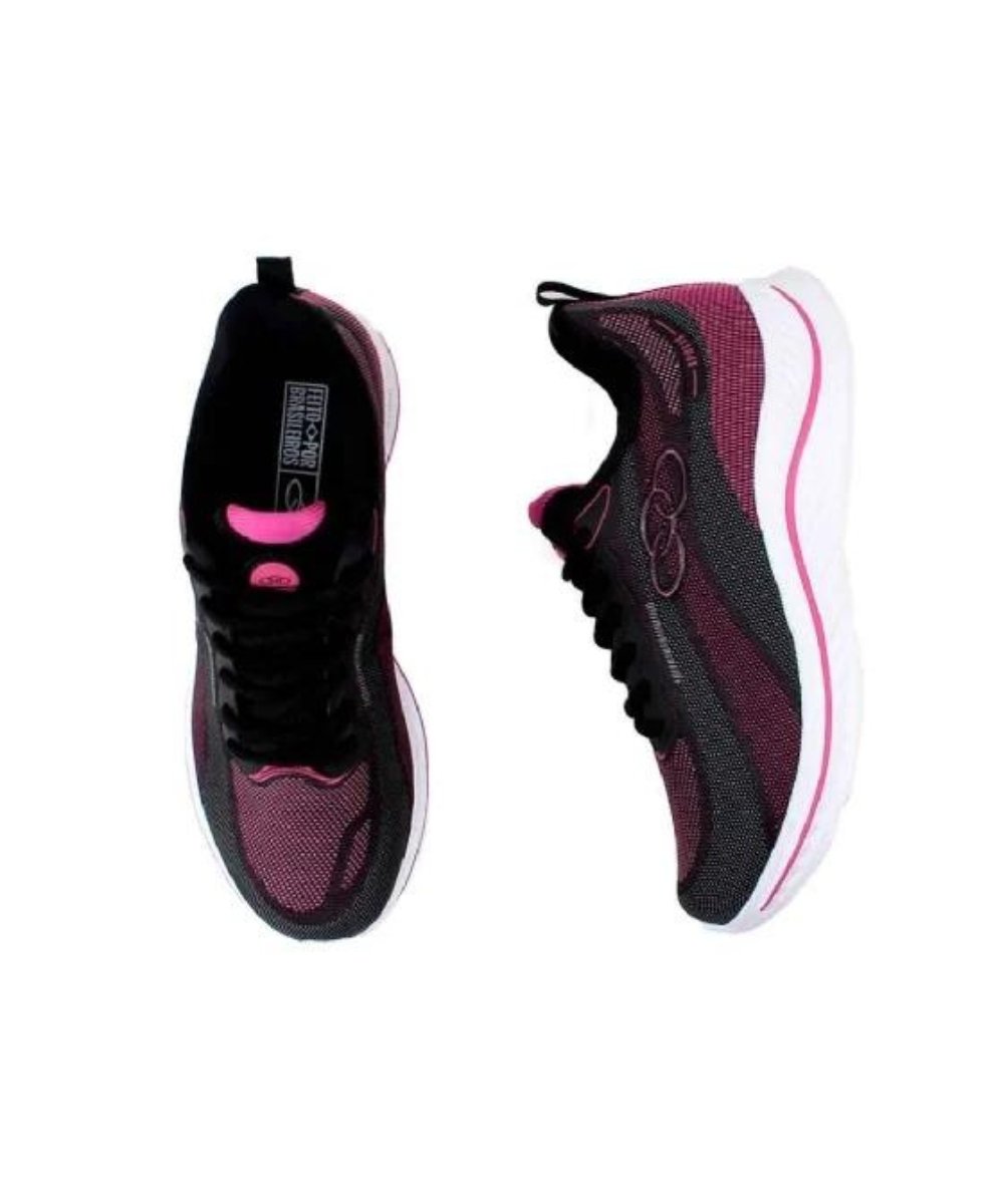 Tênis Olympikus Apolis Evasense Preto/Pink Preto/Rosa 5