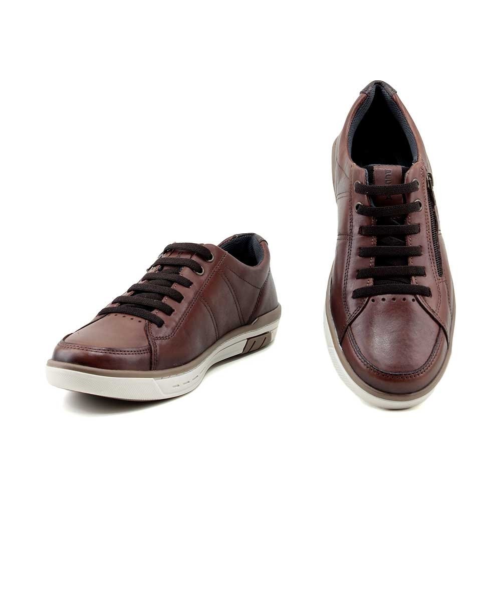 Sapatênis Pegada Casual Wear 119313 Couro Caramelo Marrom 4