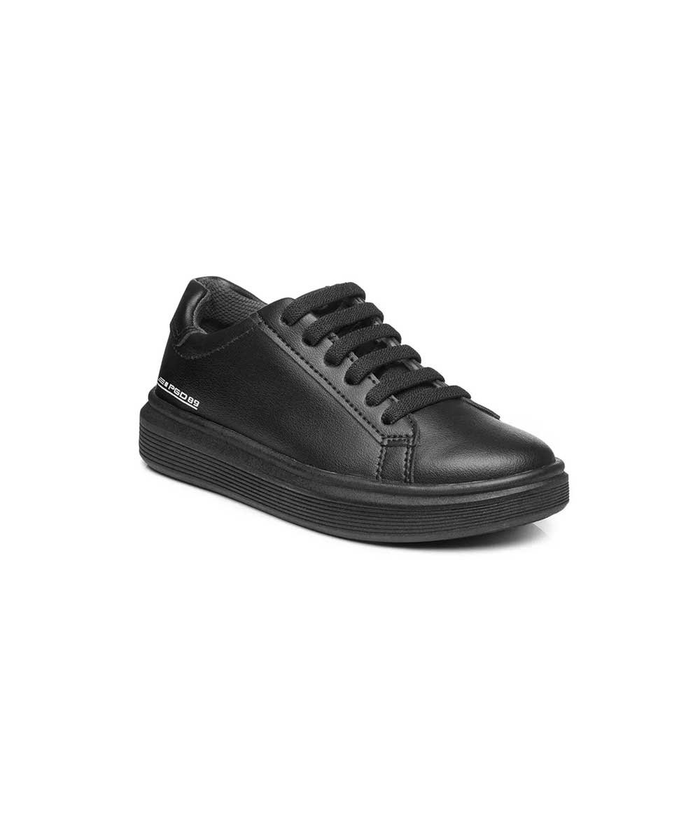 Tênis Casual Pegada Infantil Fibertech Ii Preto Preto 2