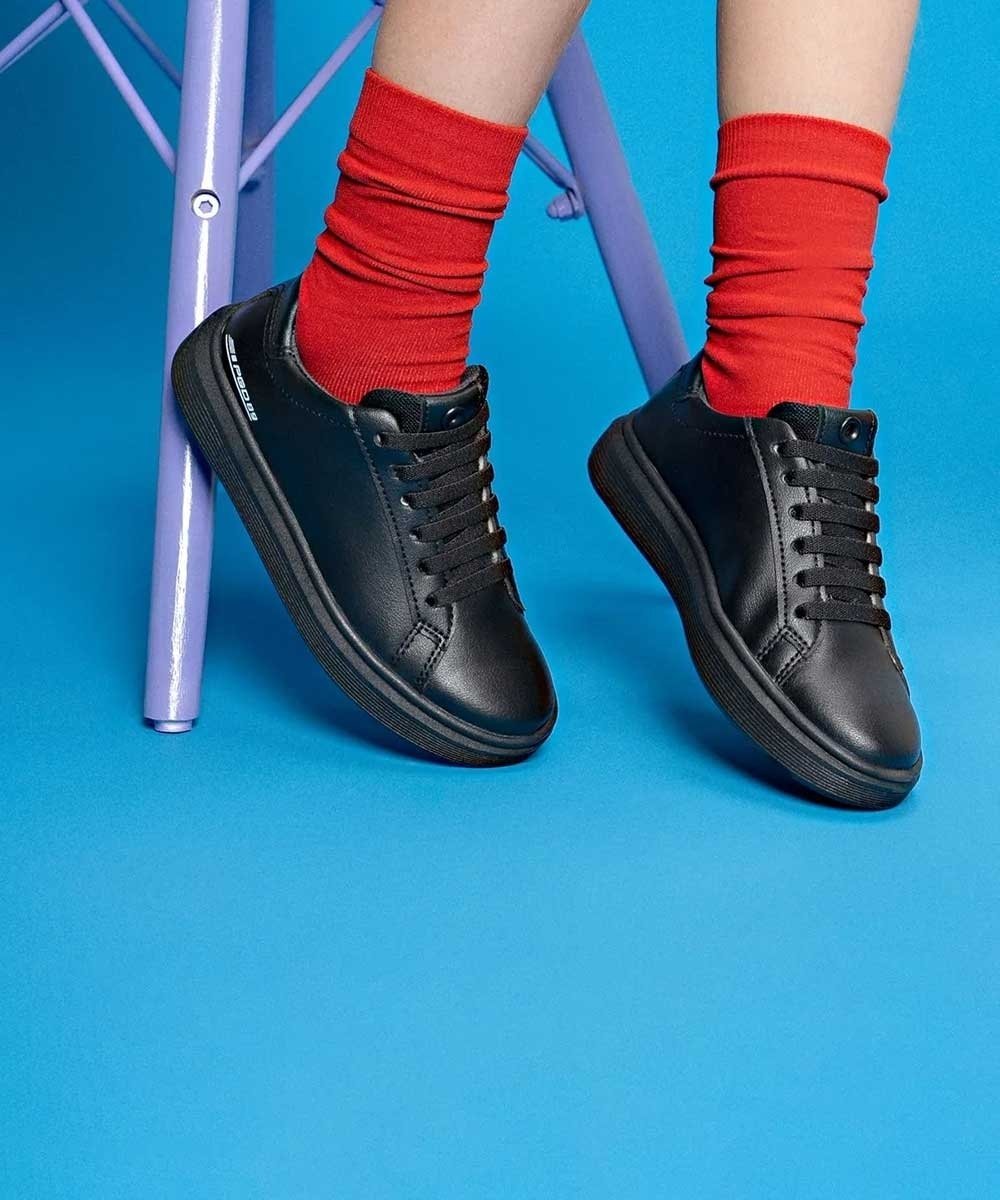 Tênis Casual Pegada Infantil Fibertech Ii Preto Preto 5