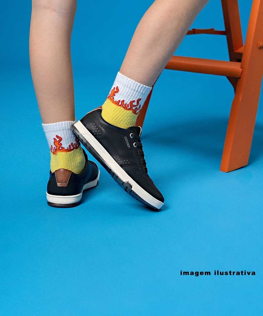 Tênis Casual Pegada Infantil 89 Since Preto Preto 5