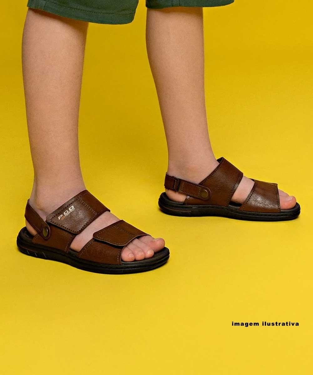 Sandália Papete Pegada Infantil Fibertech Pinhao Marrom 5