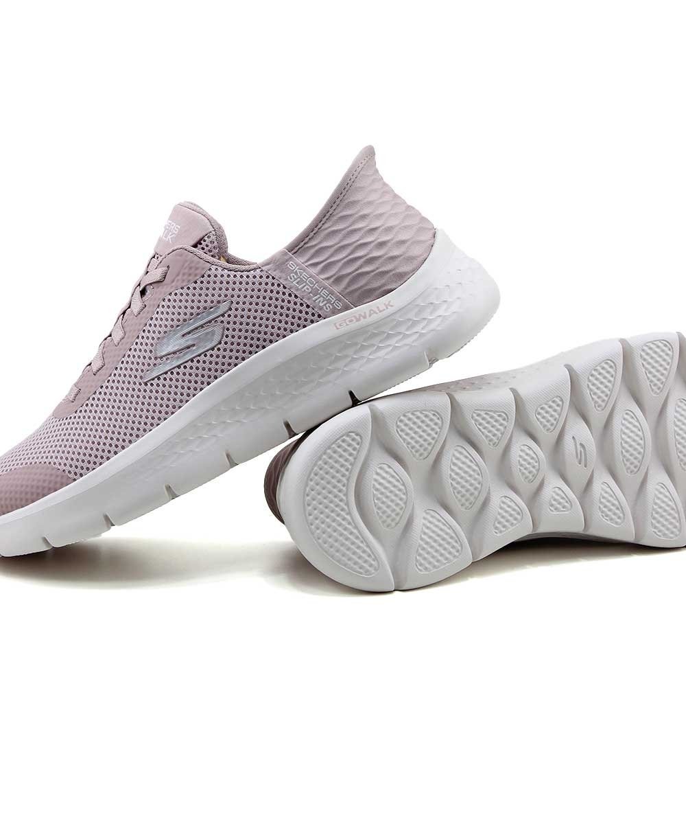 Tênis Feminino Skechers Go Walk Flex Slip-Ins Rosa Claro Rosa 3