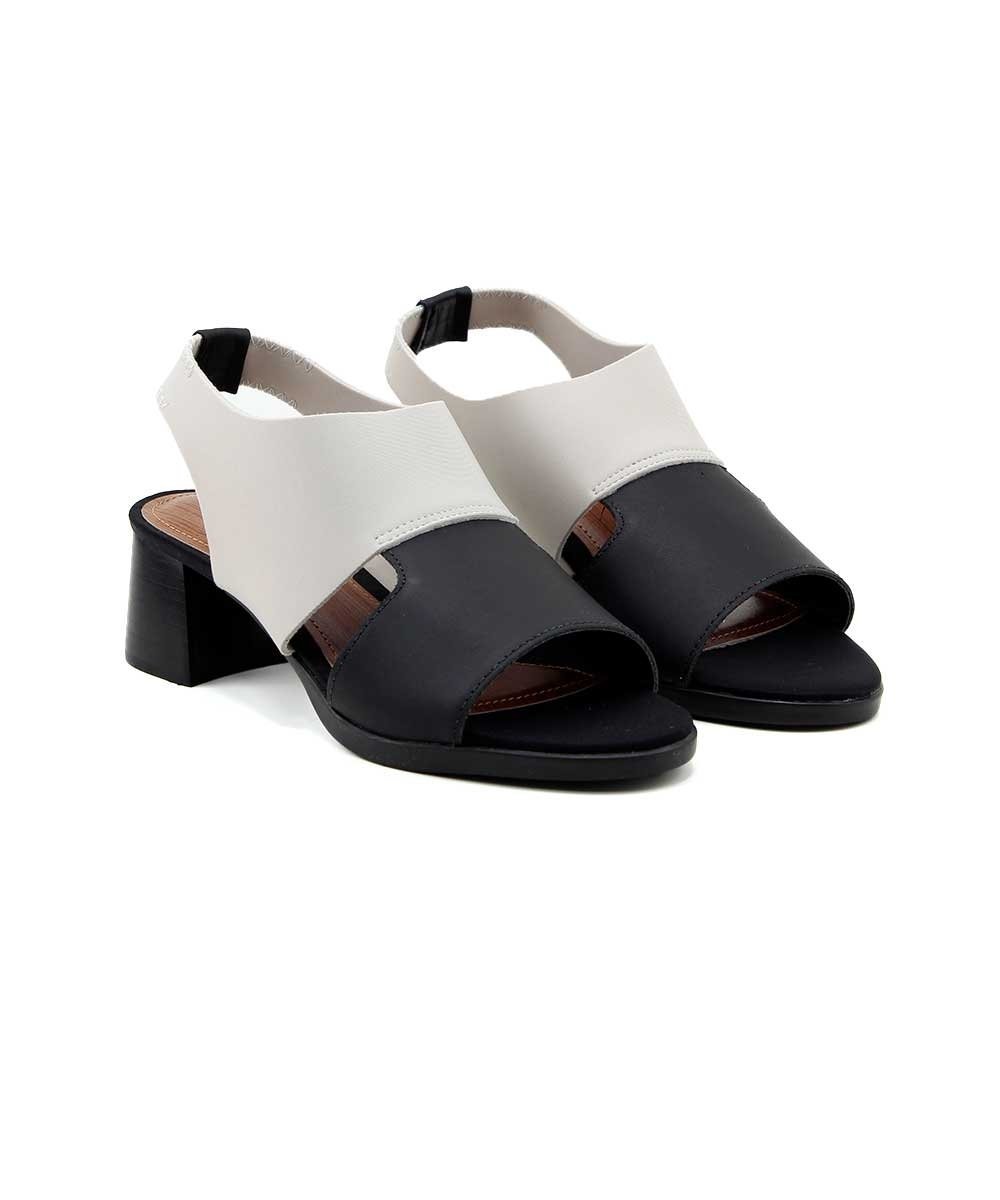 Sandália Feminina Pixolé Neoprene Gelo Branco/Preto 2