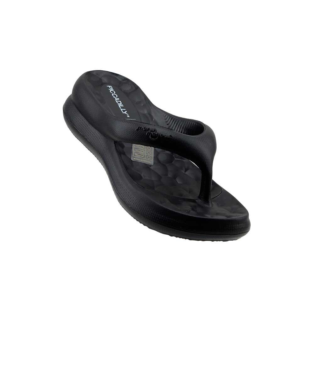 Chinelo Piccadilly Marshmallow Preto Preto 2