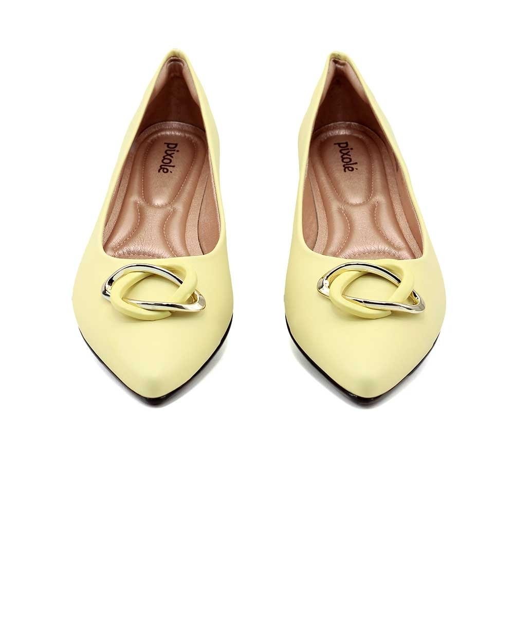 Sapatilha Casual Light Gel Bico Fino Amarelo Amarelo 4