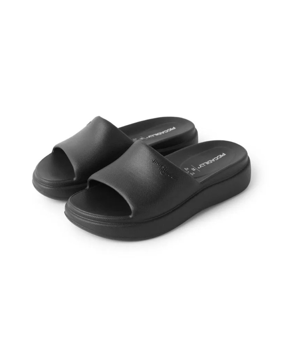 Chinelo Slide Feminino Piccadilly Marshmallow Preto Preto 7