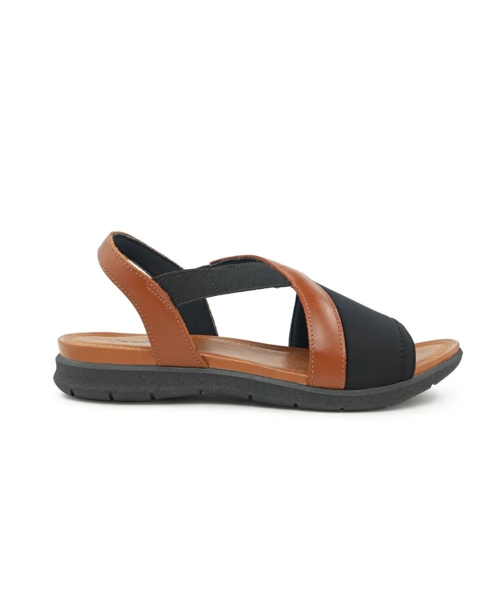 Sandalia Plataforma Usaflex Multimateriais Preto