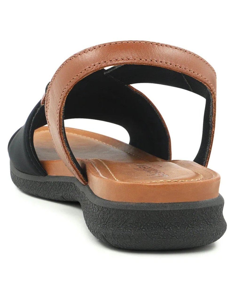 Sandalia Plataforma Usaflex Multimateriais Preto Preto/Marrom 3