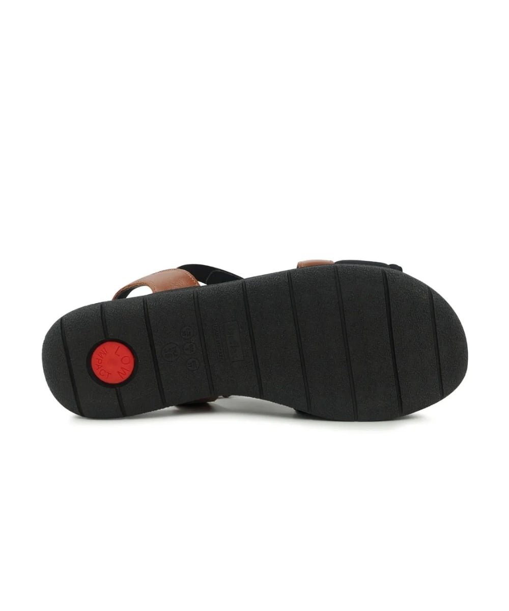 Sandalia Plataforma Usaflex Multimateriais Preto Preto/Marrom 2