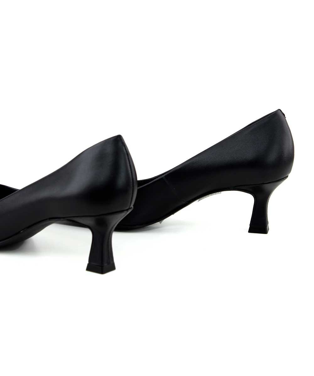 Scarpin Loucos E Santos Salto Baixo Couro Preto Preto 4