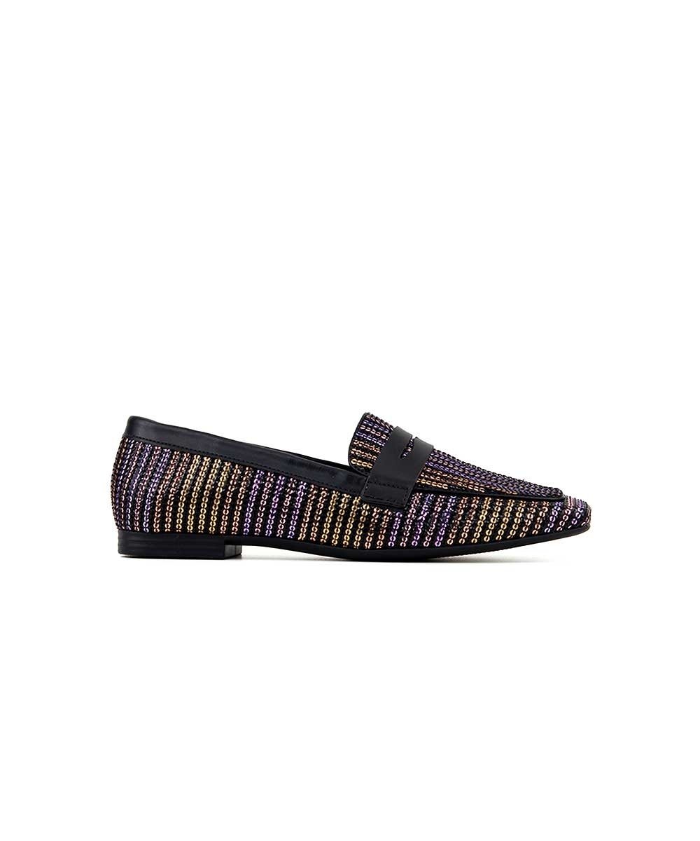 Mocassim Loafer Valentina Bico Quadrado Preto