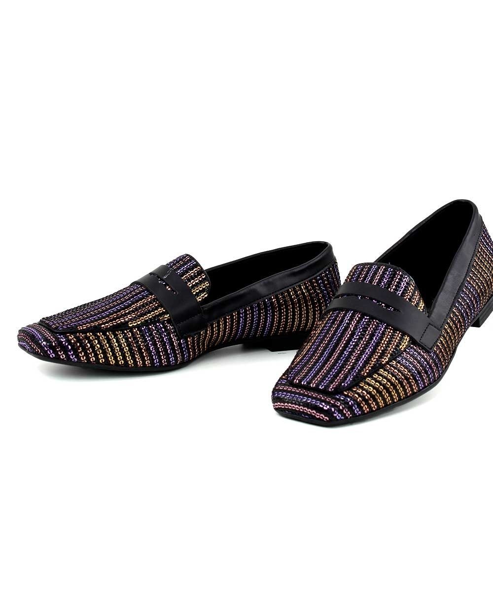 Mocassim Loafer Valentina Bico Quadrado Preto Preto 4