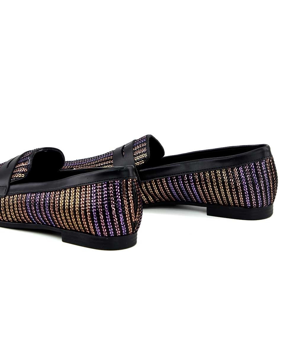 Mocassim Loafer Valentina Bico Quadrado Preto Preto 6