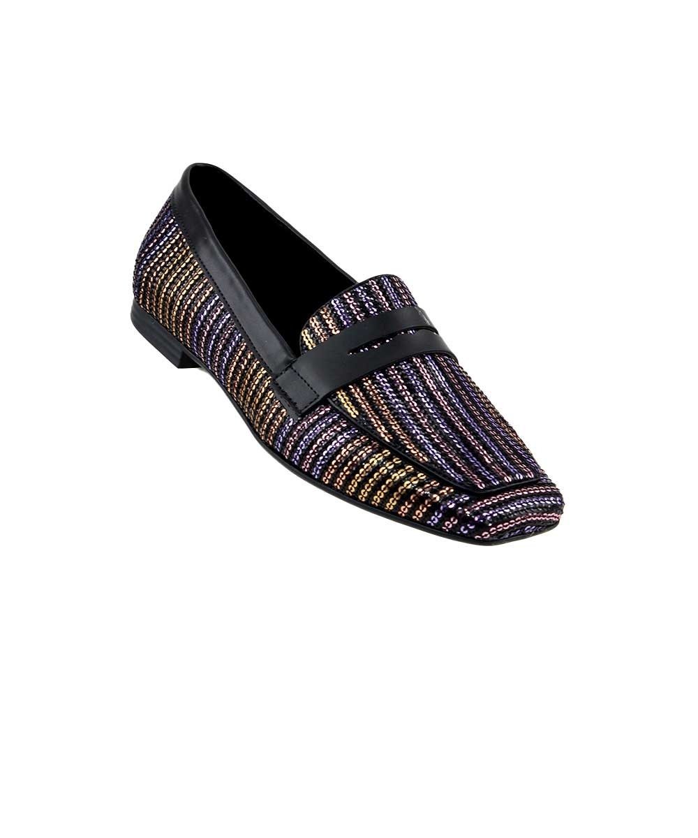 Mocassim Loafer Valentina Bico Quadrado Preto Preto 2