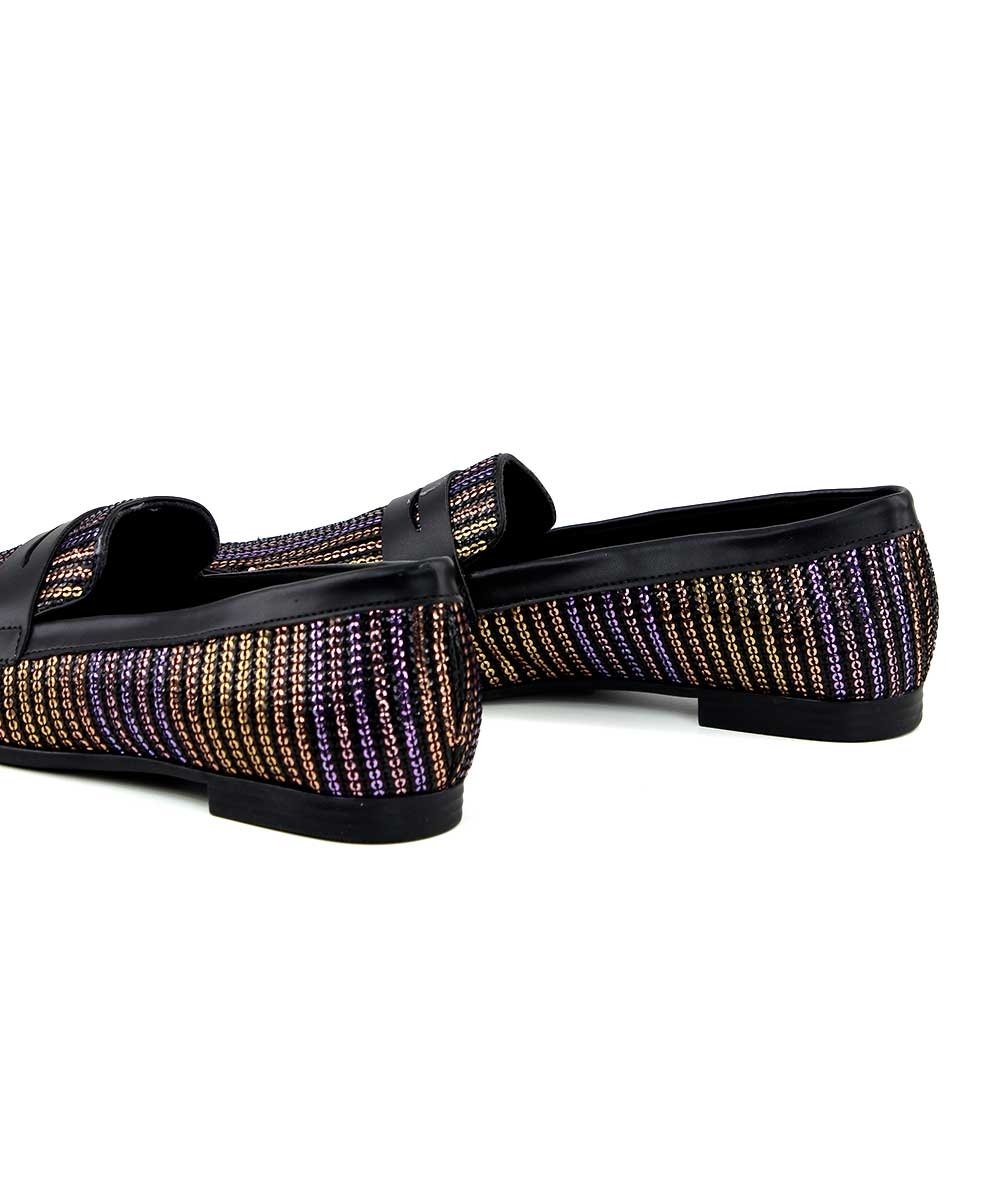 Mocassim Loafer Valentina Bico Quadrado Preto Preto 6