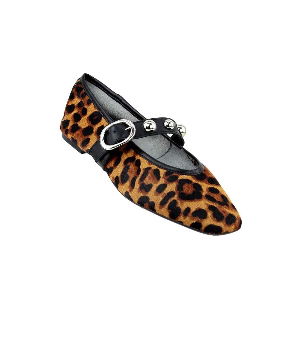 Sapatilha Giulia Domna Fivela Adereço Couro Onça Onça 4
