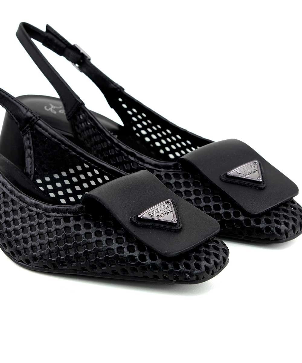 Sapato Slingback Giulia Domna Atanado Preto Preto 2