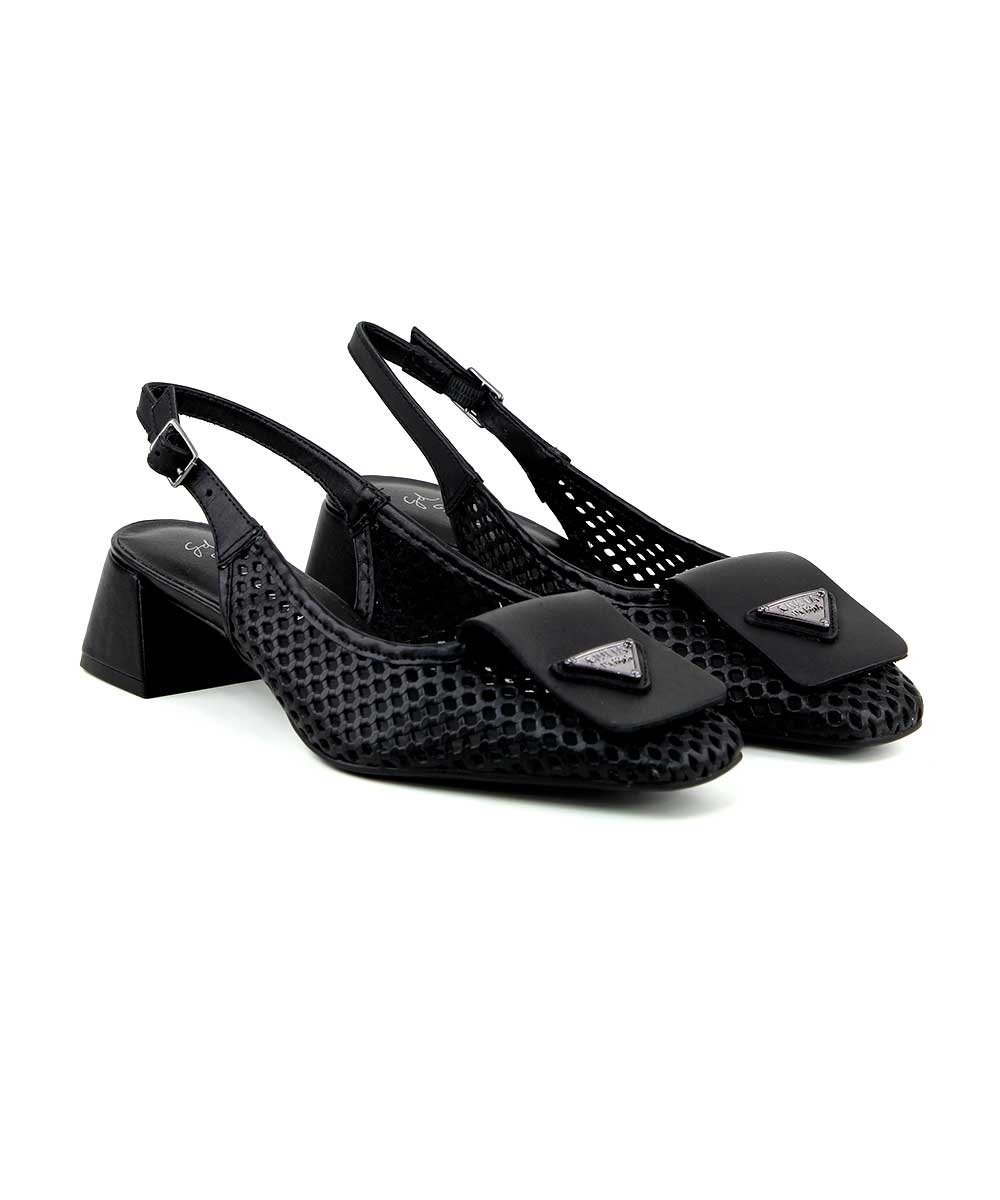 Sapato Slingback Giulia Domna Atanado Preto Preto 3