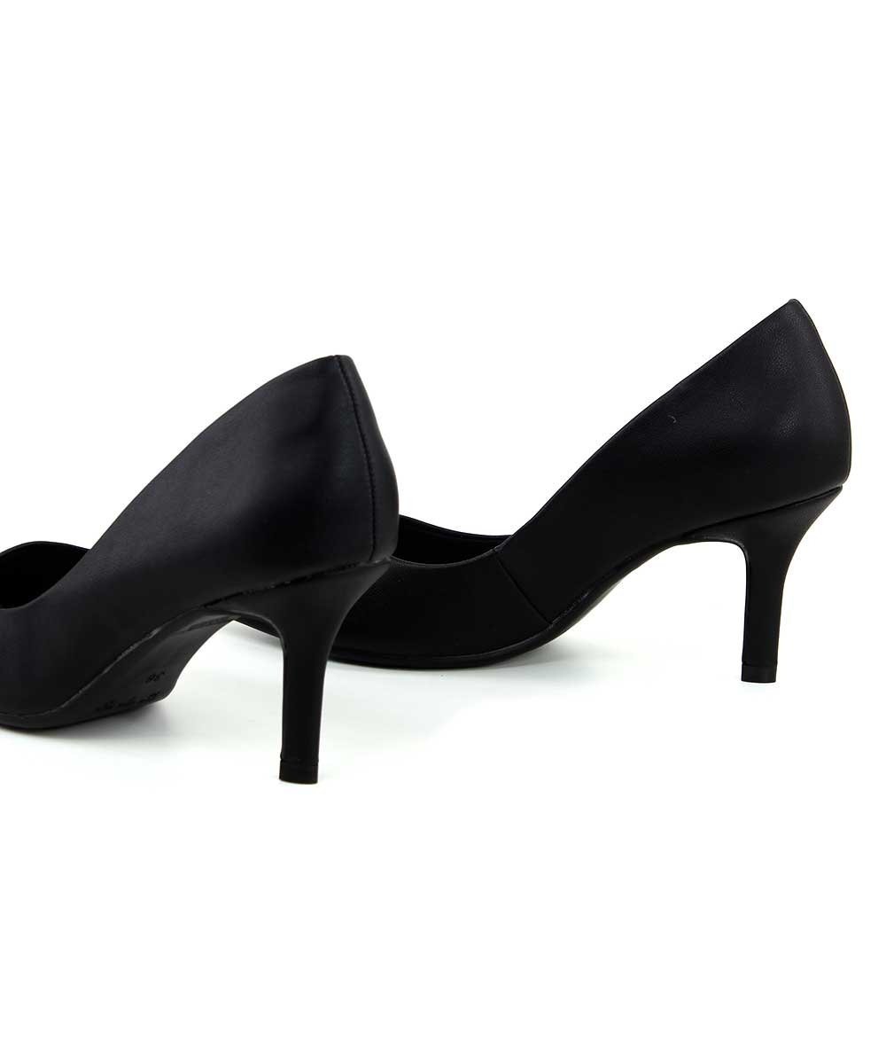 Scarpin Salto Médio Fino Bebecê Preto Preto 4