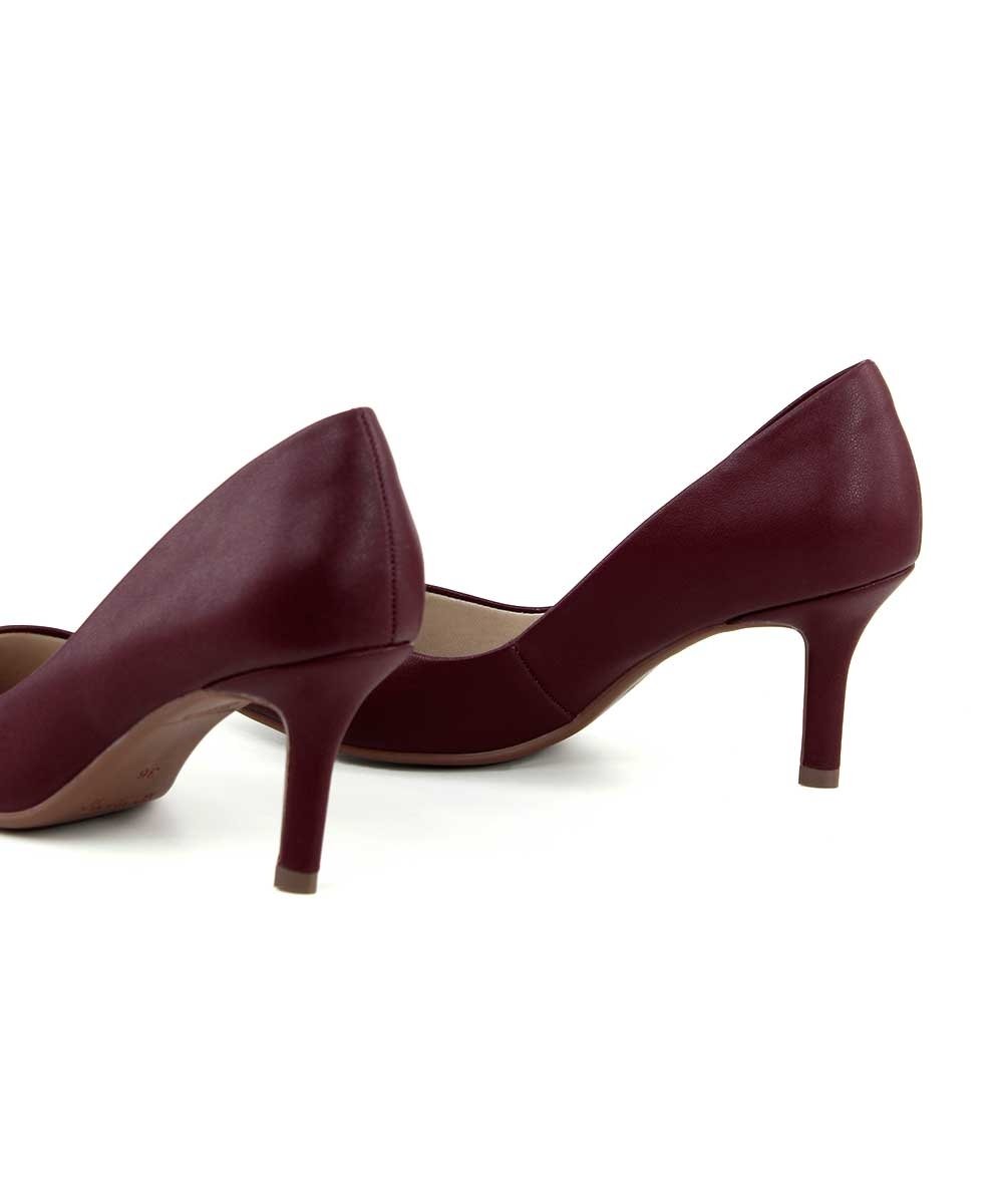 Scarpin Salto Médio Fino Bebecê Vinho Vinho 4