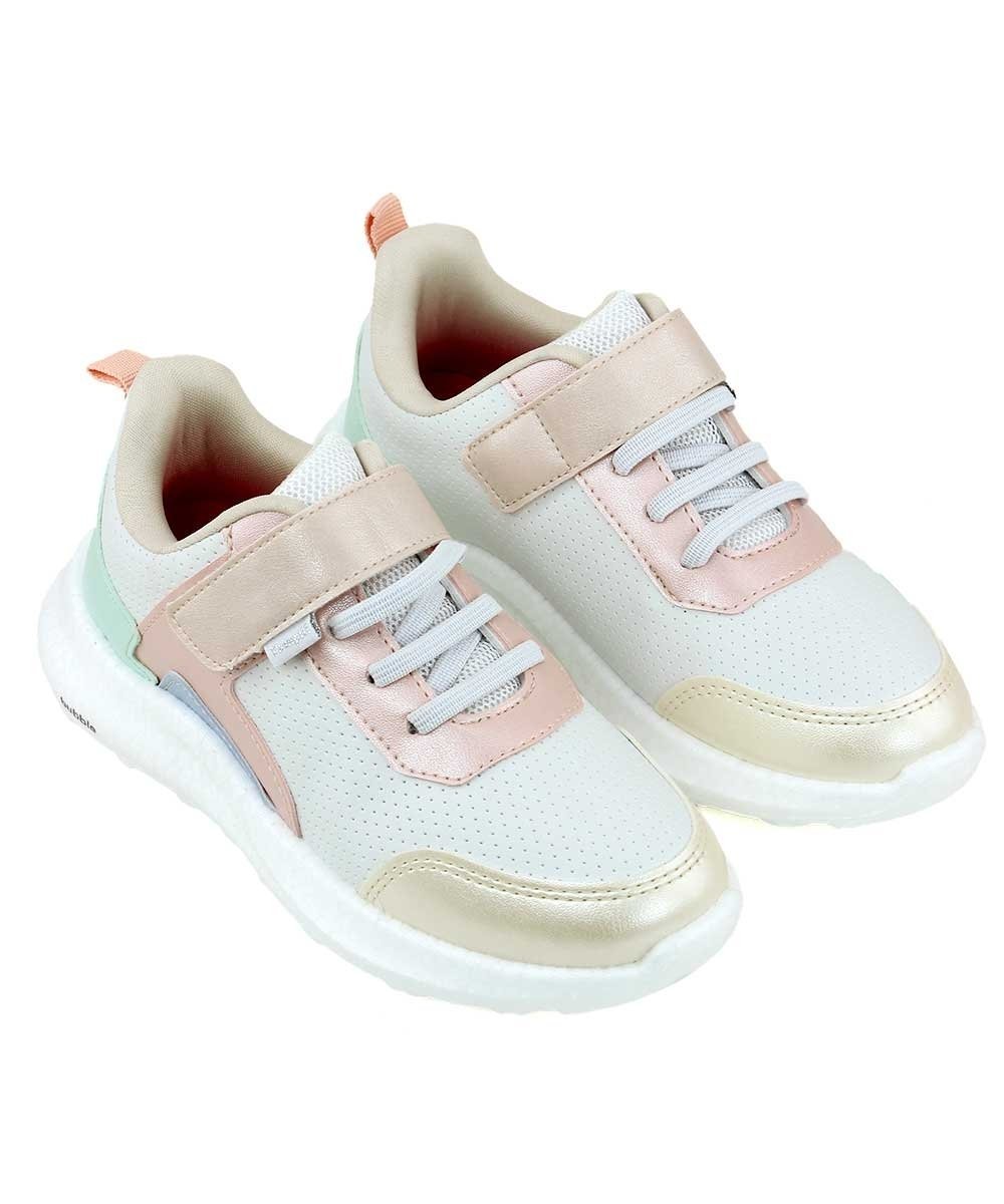 Tênis Infantil Pampili Bubble Anatômico Branco Azul 4