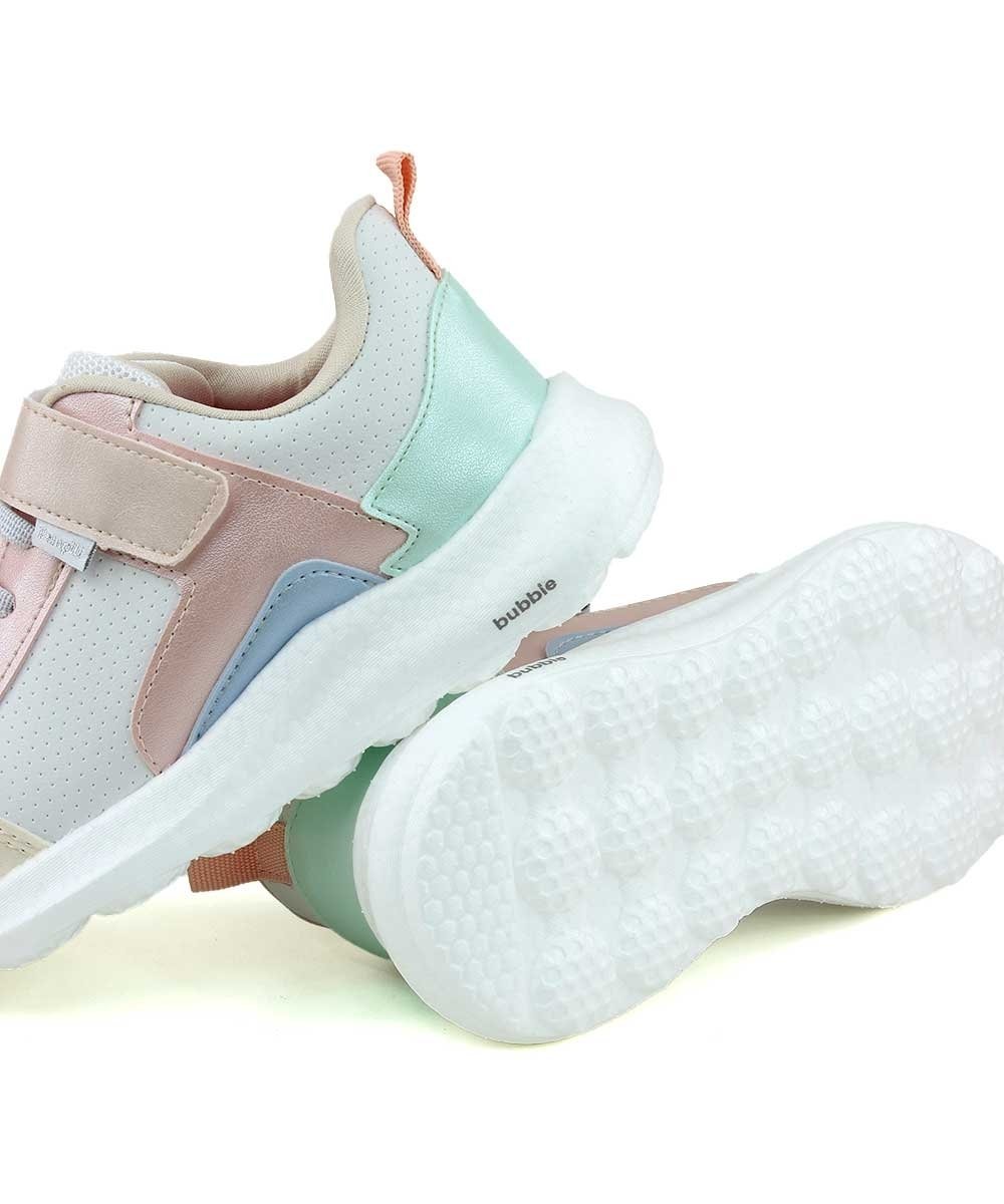 Tênis Infantil Pampili Bubble Anatômico Branco Azul 5