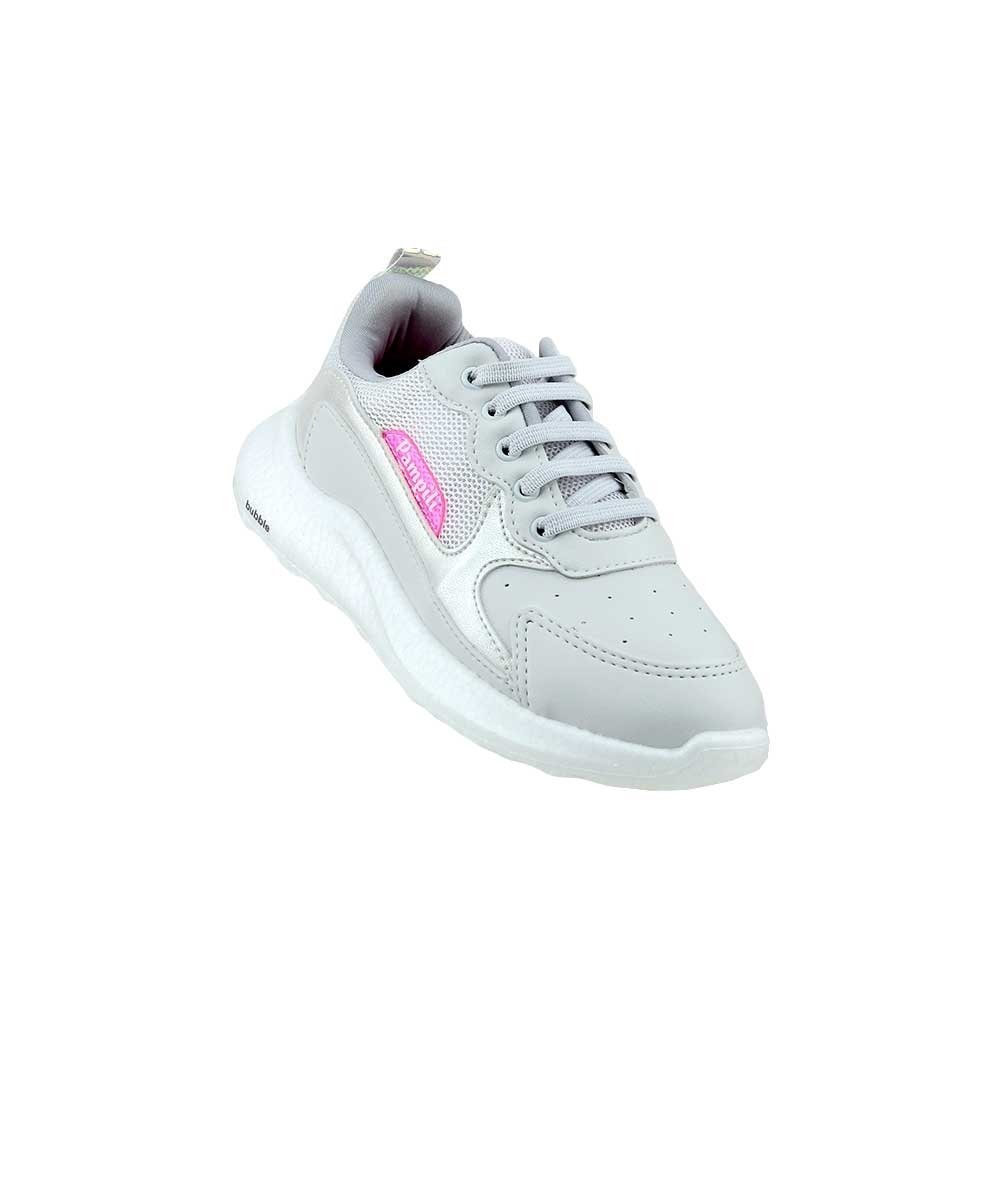 Tênis Infantil Pampili Bubble Telado Branco Prata 2