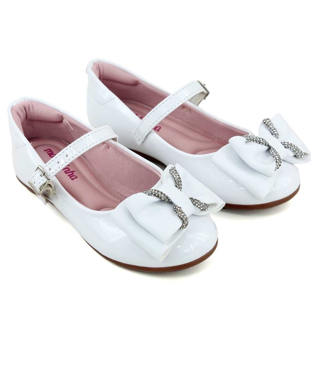 Sapatilha Infantil Molekinha com Laço Branco Branco 4