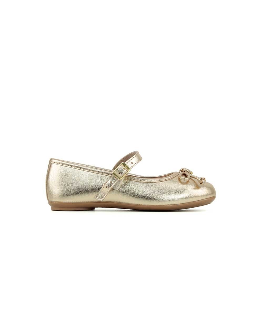 Sapatilha Infantil Molekinha Soft Laço Dourado
