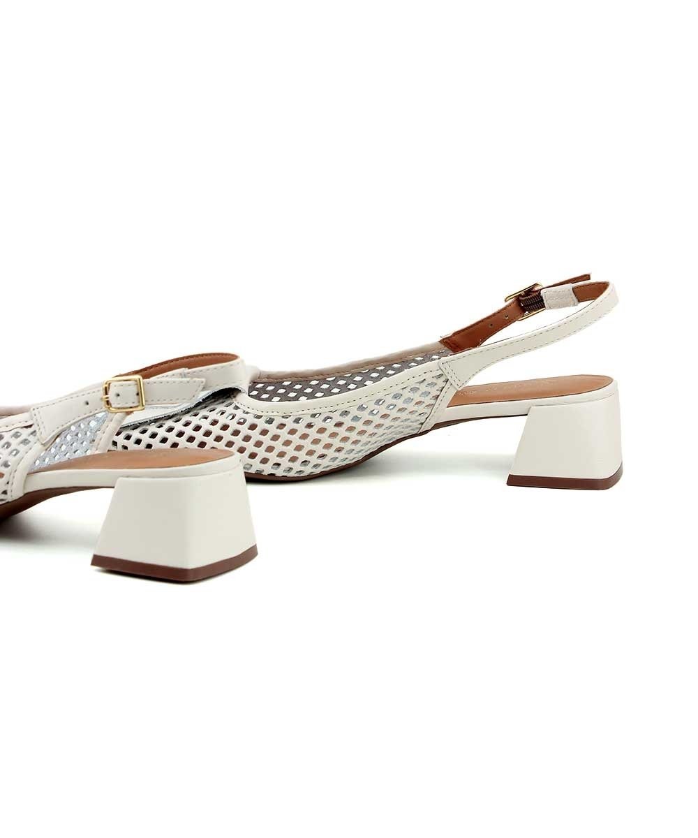 Sapato Slingback Giulia Domna Atanado Off White Branco 11