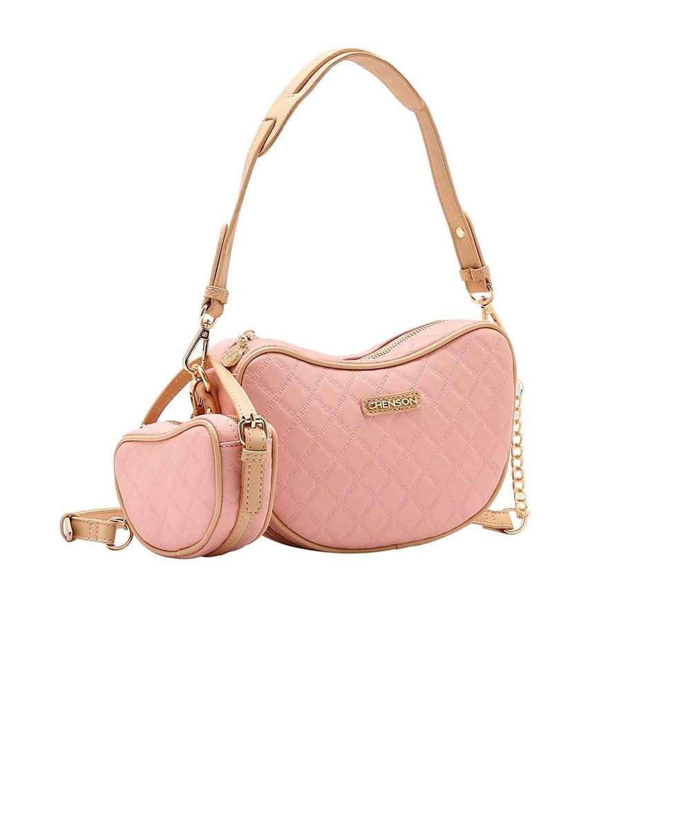 Bolsa Feminina Cute Ombro Chenson Matelassê Rosa