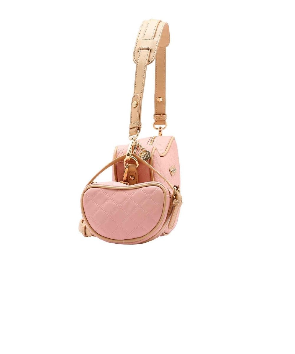 Bolsa Feminina Cute Ombro Chenson Matelassê Rosa Rosa 2