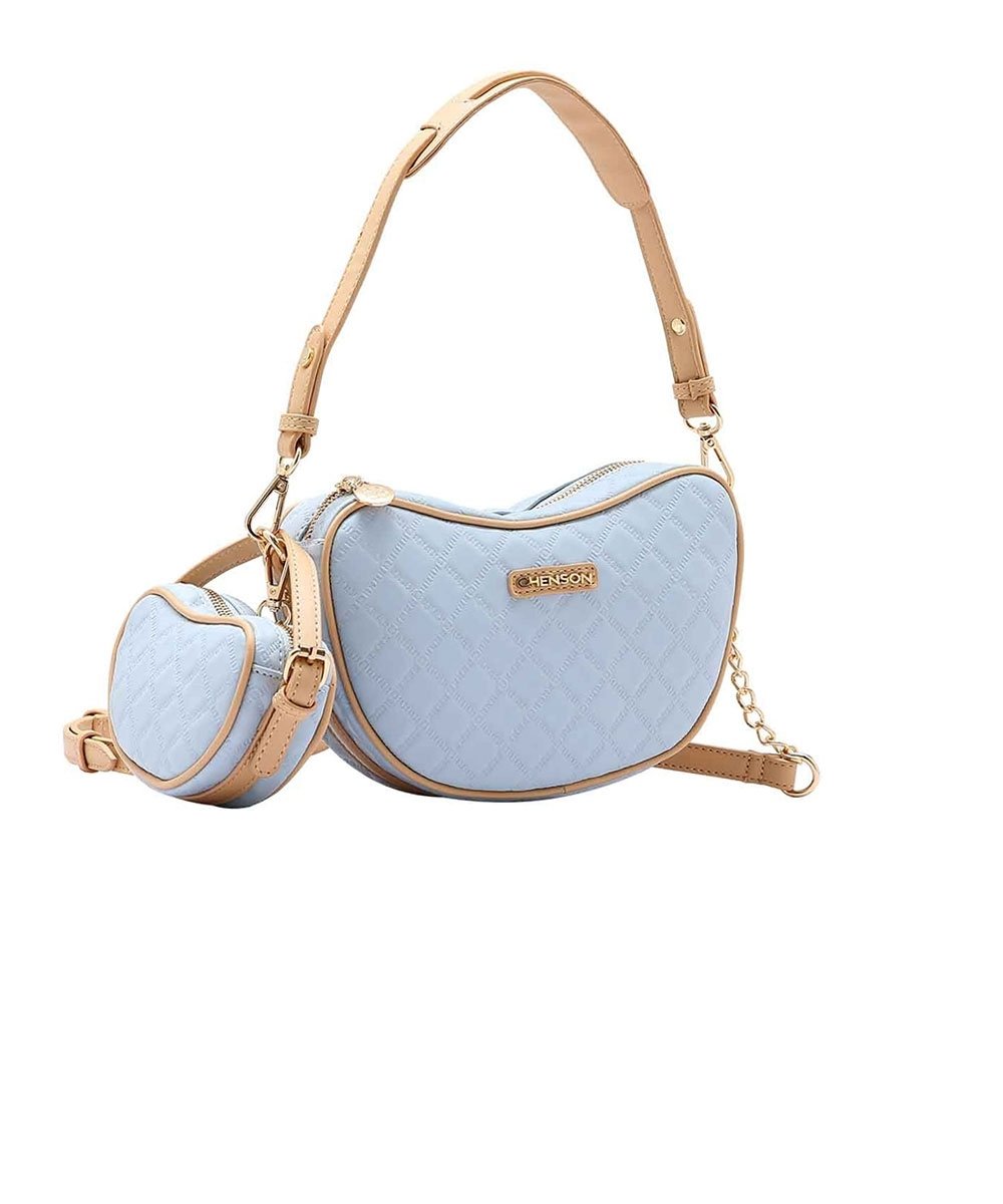 Bolsa Feminina Cute Ombro Chenson Matelassê Azul