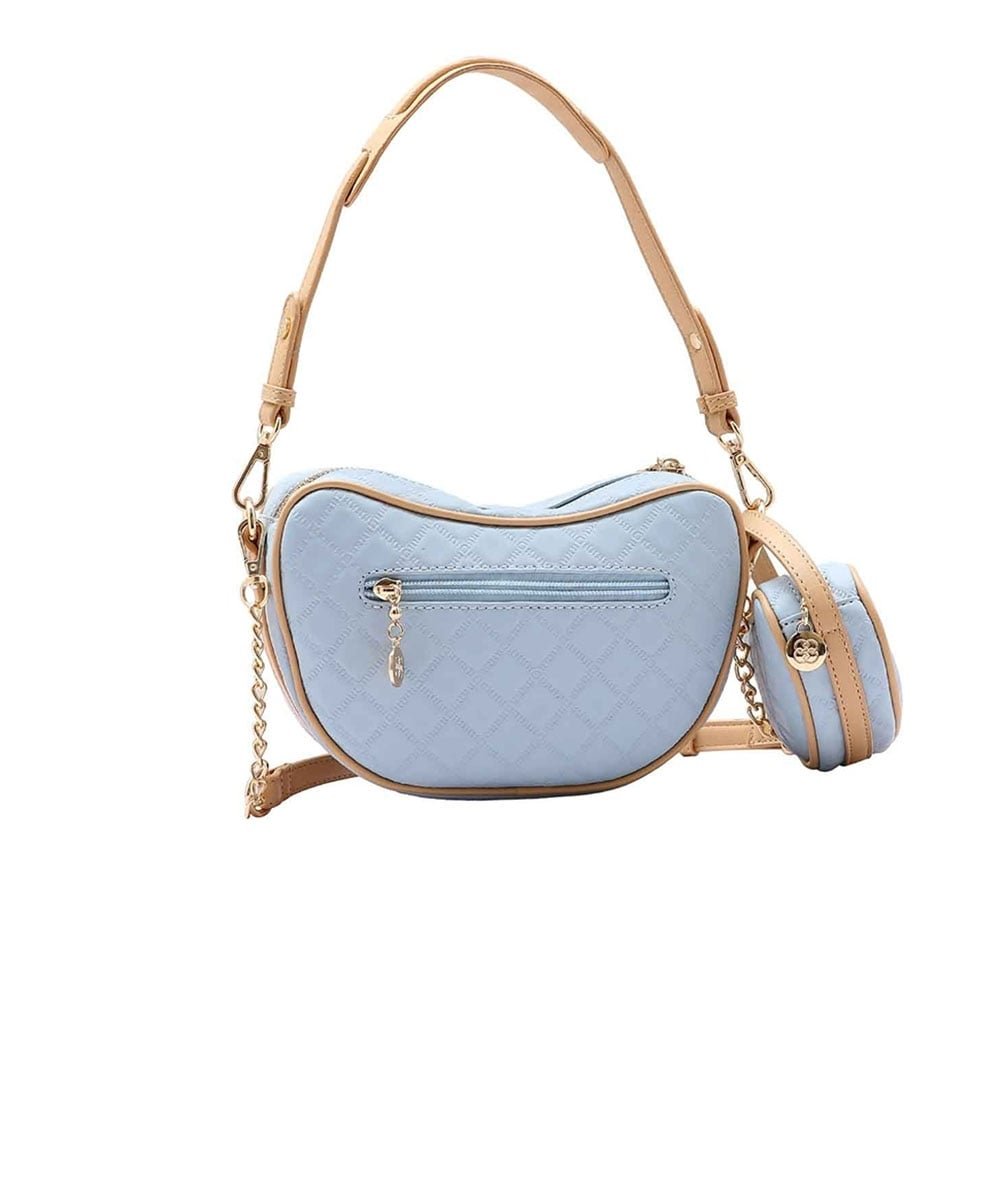 Bolsa Feminina Cute Ombro Chenson Matelassê Azul Azul 4