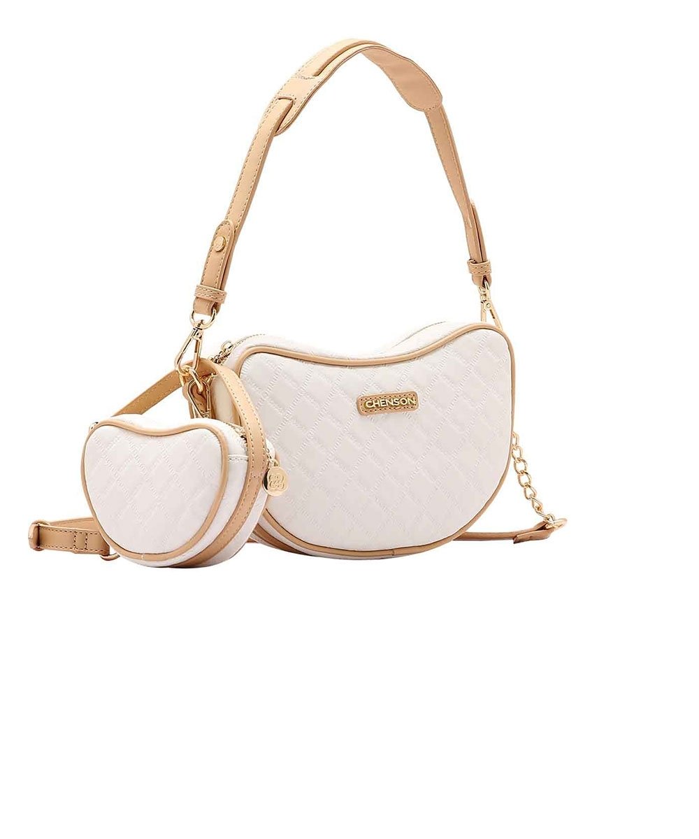 Bolsa Feminina Cute Ombro Chenson Matelassê Nude