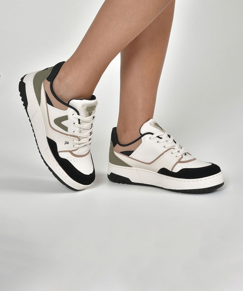 Tênis Casual Via Marte 1977 Branco/Preto Bege 4
