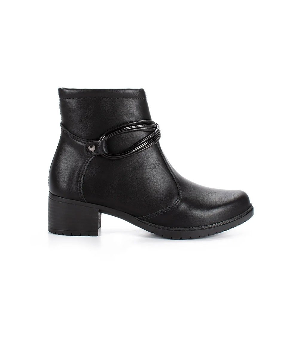 Bota Cano Curto Mississipi Salto Bloco Preto Preto