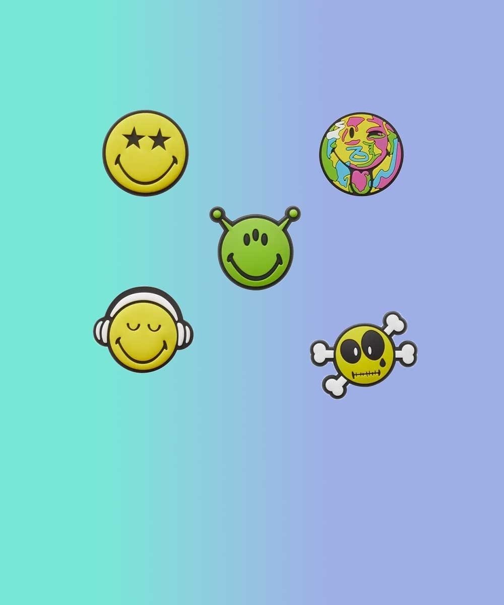 Jibbitz Crocs Smiley Pack 5 Peças Multicolor Multicores 2