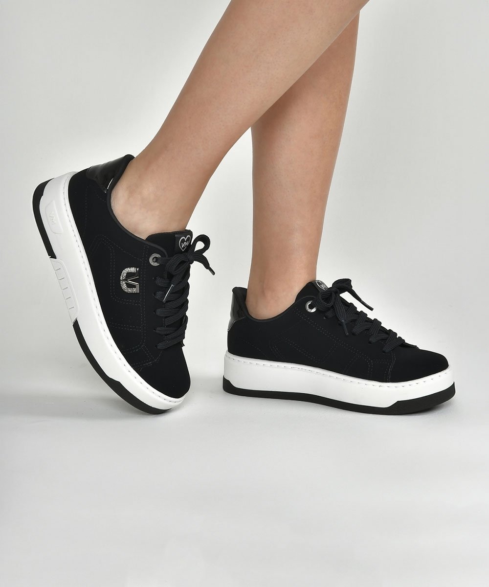 Tênis Feminino Via Marte Casual Flatform Preto Preto 4