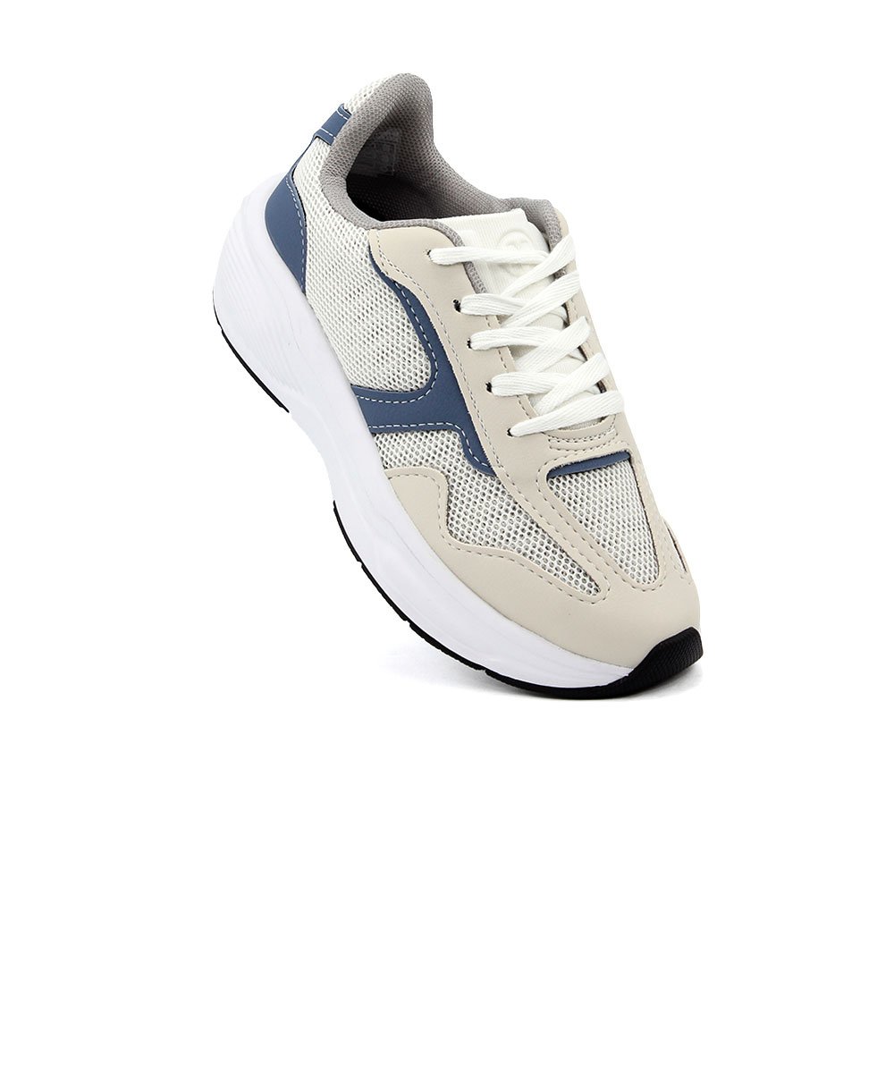 Tênis Infantil Casual Molekinho Gelo Bege/Azul 3
