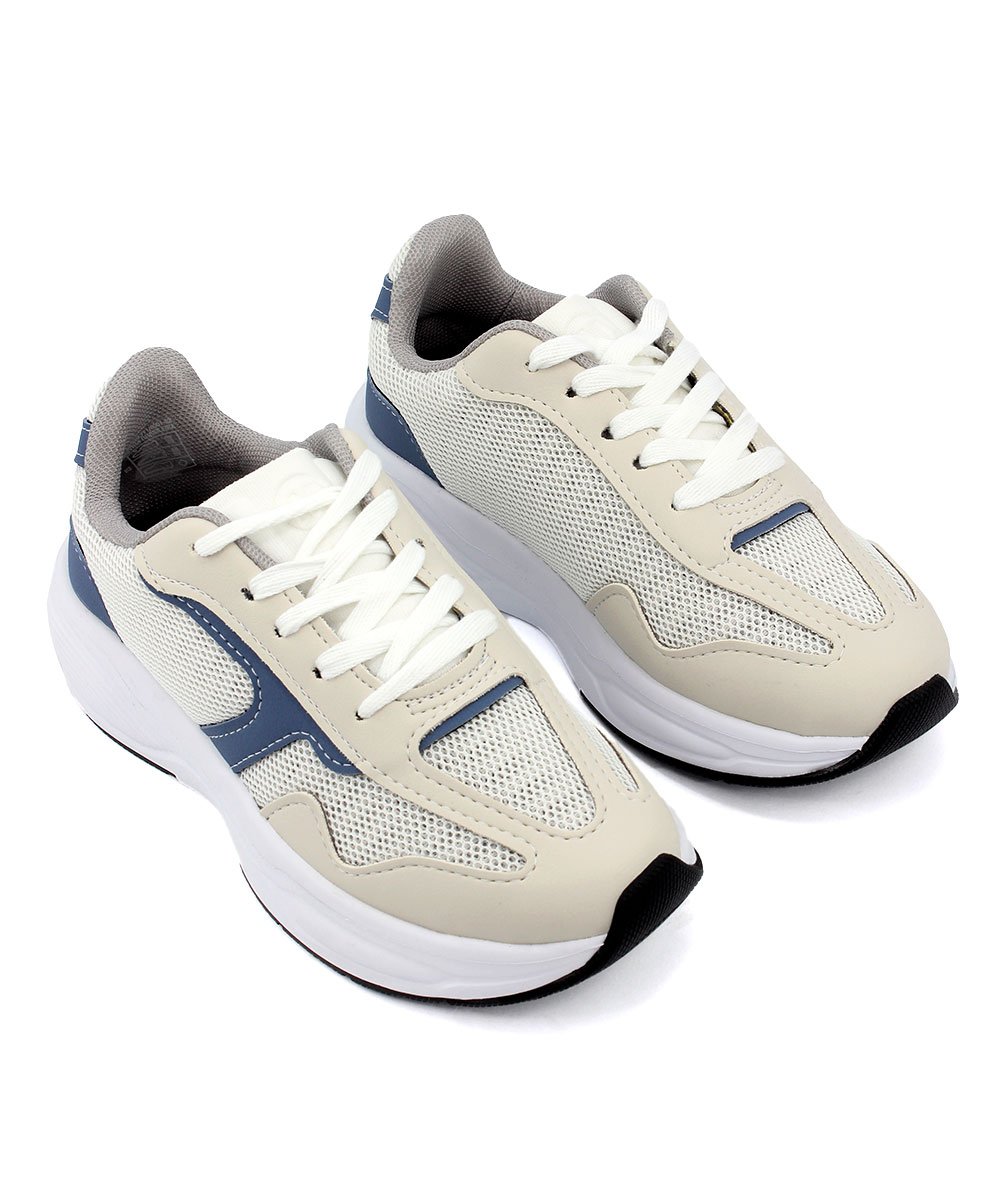 Tênis Infantil Casual Molekinho Gelo Bege/Azul 6