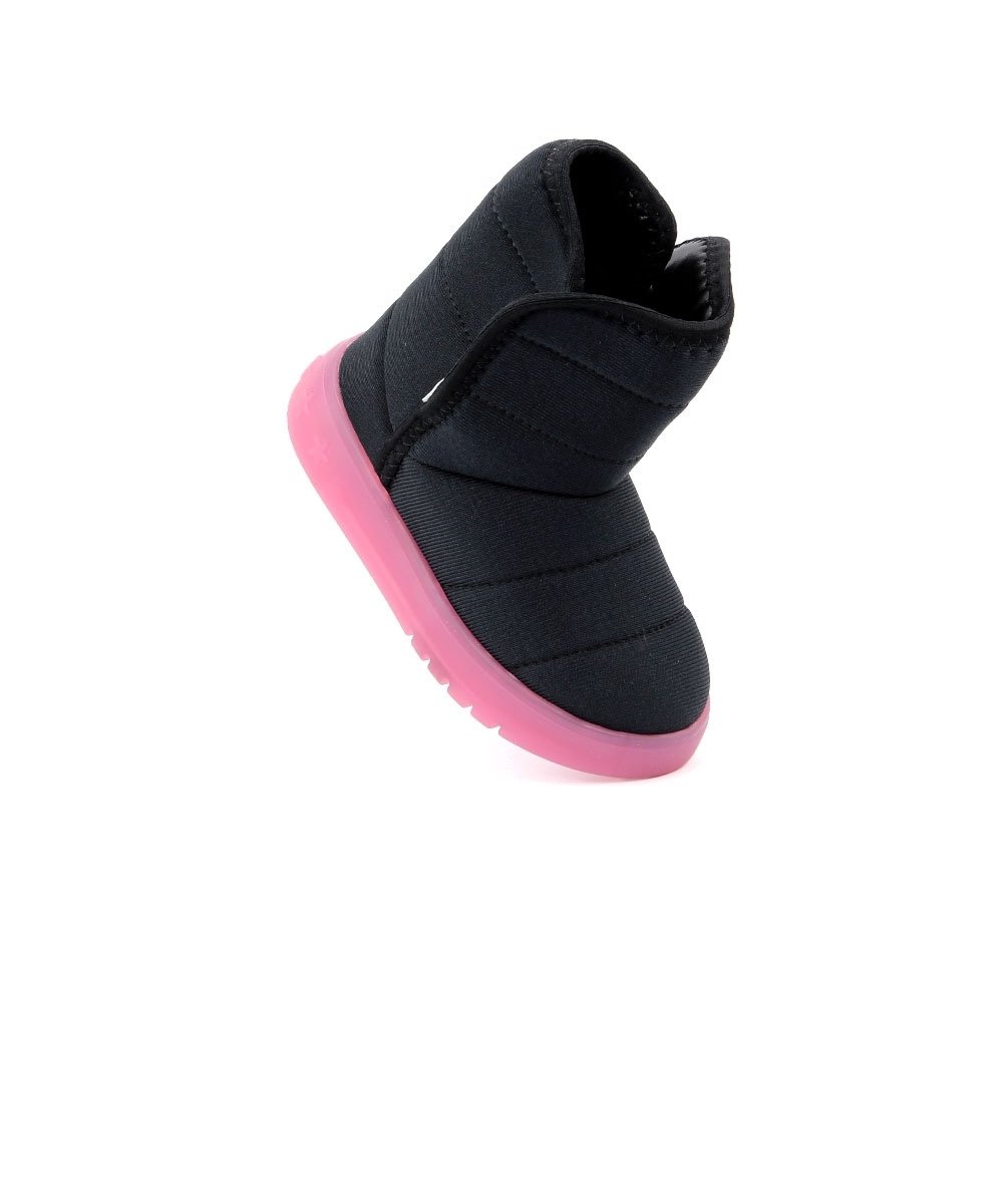 Coturno Infantil Molekinha Bebê Preto Preto/Rosa 2