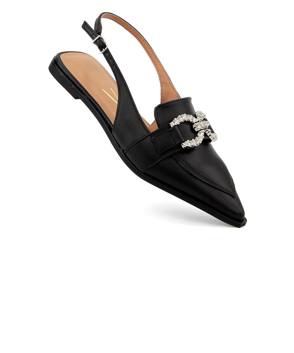 Sapato Slingback Vizzano Salto Baixo Preto Preto 2