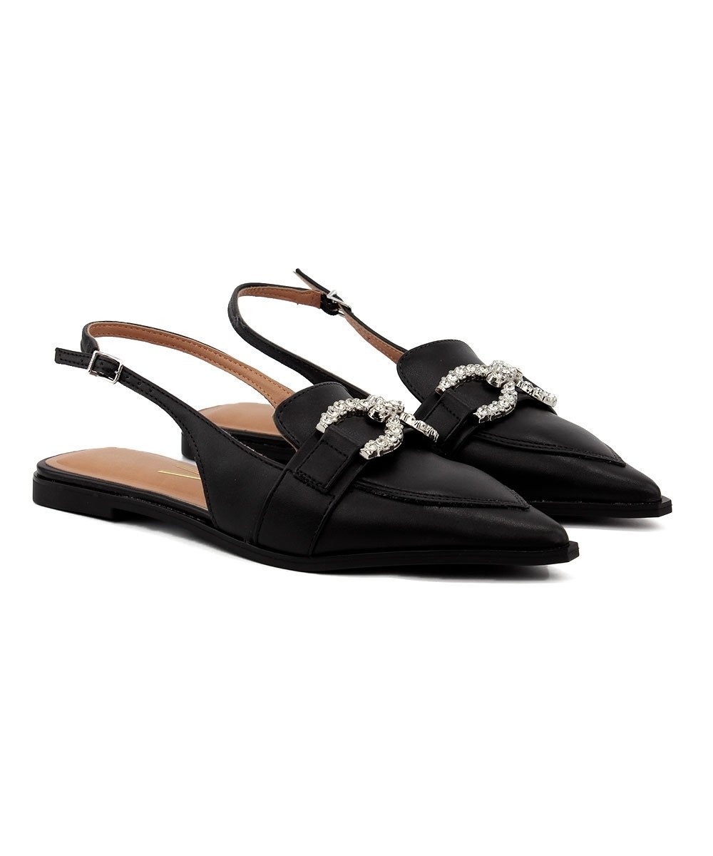 Sapato Slingback Vizzano Salto Baixo Preto Preto 3