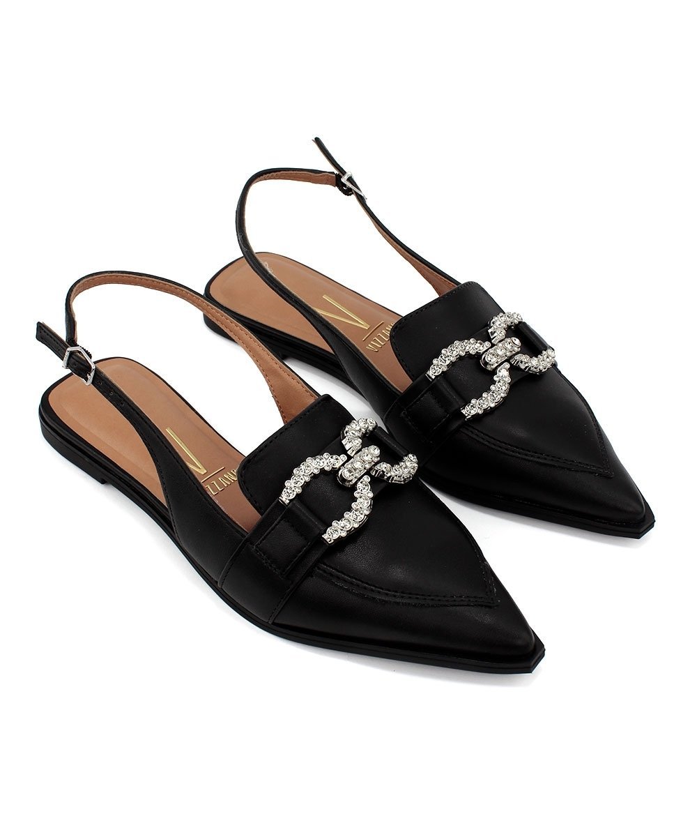 Sapato Slingback Vizzano Salto Baixo Preto Preto 4
