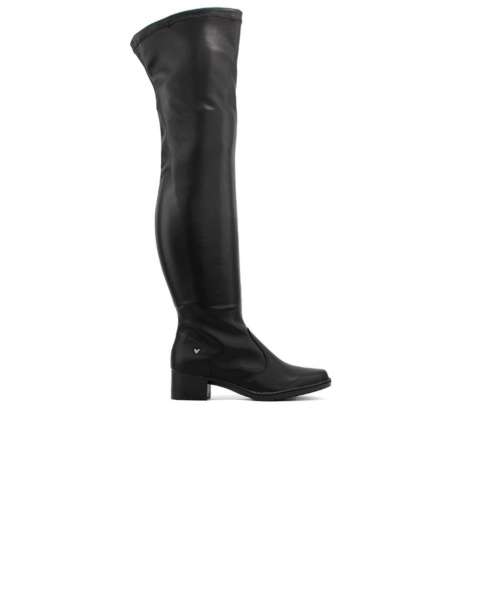 Bota Cano Longo Mississipi Over Salto Bloco Preto